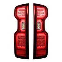 Recon Red LED Tail Lights - 2020-2023 Chevrolet Silverado 2500HD/3500HD | 2019-2023 Chevrolet Silverado 1500 (With Factory Halogen Tail Lights)