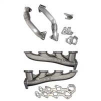 PPE High Flow Exhaust Manifold (Raw) with Up-pipes - 01-04 GM 6.6L Duramax LB7