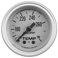 AutoMeter Auto Gage Series - Silver - Water Temperature Gauge (2-1/16 Mechanical) - 2335