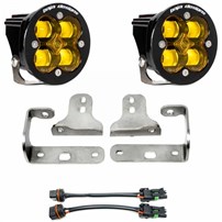 Baja Designs Squadron-R SAE Amber LED Fog Pocket Light Kit 2018-2022 Jeep Wrangler JL | 2020-2022 Jeep Gladiator JT