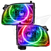 Oracle Lighting 2001-2004 Toyota Tacoma Pre-Assembled Halo Headlights - Colorshift - W/No Controller