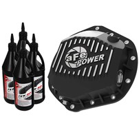 aFe Pro Series Rear Differential Cover Black w/ Machined Fins & Gear Oil | 2003-2018 Dodge Trucks