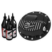 aFe Pro Series Front Differential Cover Black w/ Machined Fins & Gear Oil | 2013-2023 Dodge Trucks