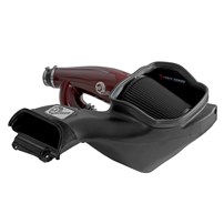 aFe Track Series Red Kevlar Carbon Fiber Cold Air Intake System w/ Black Pro 5R Filter - 17-24 Ford F-150 Raptor V6 3.5L