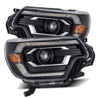 AlphaRex Luxx-Series Led Projector Headlights Plank Style Black w/DRL - 2012-2015 Toyota Tacoma