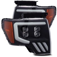 AlphaRex Nova-Series Led Projector Headlights Black - 2009-2014 Ford F-150