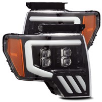 AlphaRex Nova-Series Led Projector Headlights Jet Black - 2009-2014 Ford F-150