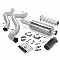 Banks Monster Exhaust System Single Exit Black Round Tip 06-07 Chevy 6.6L ECLB