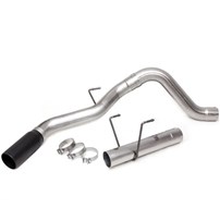 Banks Monster Exhaust 4.0 Single S/S-Black Tip - 13-18 Ram 6.7L Crew Cab Long Bed