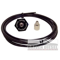 Driven Diesel Intake Air Heater Delete Boost Gauge Install Kit - 99.5-03 Ford Powerstroke 7.3L (15' of Tubing)