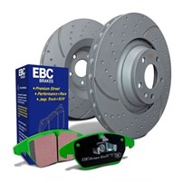 EBC Brakes Stage 3 Dimpled and Slotted Brake Rotor with Pad Kit