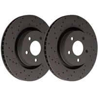 Hawk Performance Talon Cross Drilled & Slotted Rear Brake Rotors - 01-10 GM 2500HD/3500HD 2WD/4WD