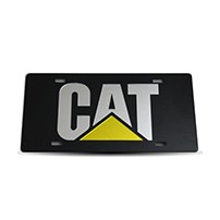 Thoroughbred Diesel Custom License Plate - CAT Black w/ Chrome Lettering
