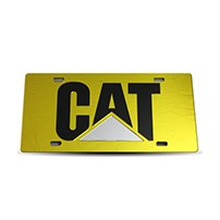 Thoroughbred Diesel Custom License Plate - CAT Yellow w/ Black Lettering