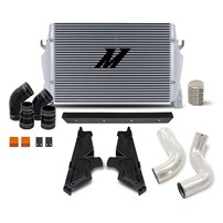 Mishimoto Intercooler w/Pipe & Boot Kit - 19-24 Ram 6.7L Cummins, Silver Cooler, Silver Pipes