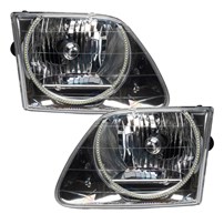 Oracle Lighting 1997-2003 Ford F-150/F-250 Superduty Pre-Assembled Halo Headlights - Chrome Housing