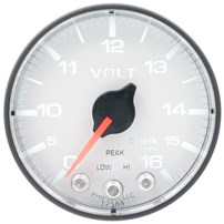 AutoMeter Spek Pro Voltmeter - 0-16 Volts - White Face - P344128
