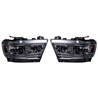 Recon Dodge RAM 1500 19-23 5th Gen LED Hi & Low Beam Projector Headlights OLED DRL & Scanning Switchback LED Signals Clear / Chrome