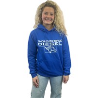 Royal Blue Hoodie Thoroughbred Diesel Square logo