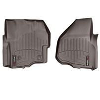 WeatherTech DigitalFit FloorLiner Front Set (COCOA) - 2012-2016 Ford Super Duty (Extended/Crew Cab - with 4x4 Floor Shifter with Raised Dead Pedal)