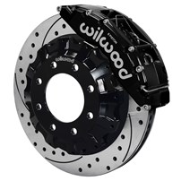 Wilwood TC6R Big Brake Front Brake Kit - 01-10 GM 2500/3500; 03-05 GM 1500 (Black Calipers | Drilled & Slotted Rotors)