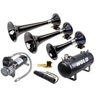 Wolo 875-860 Euro Express Pro Plus Black Train Horn Kit